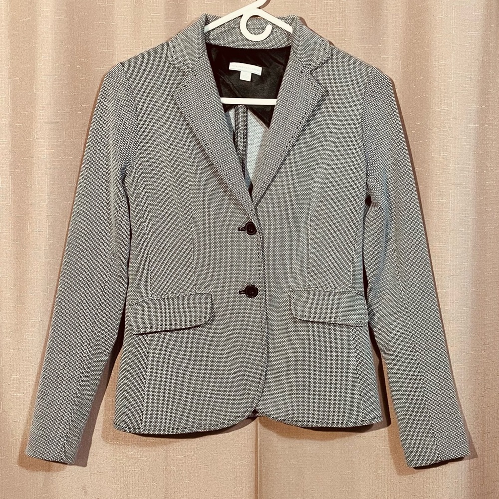 New York & Company XS Black and White Houndstooth Blazer GUC - Picture 1 of 7